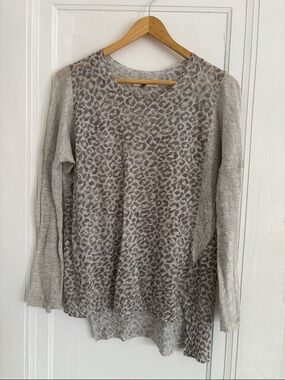 Rebecca Taylor Leopard Print sheer Sweater